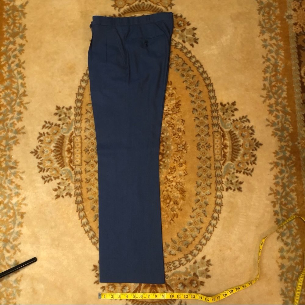 Brioni Cannes Ocean Blue Year-Round 100% Wool Men’s Dress Pants 30x 29